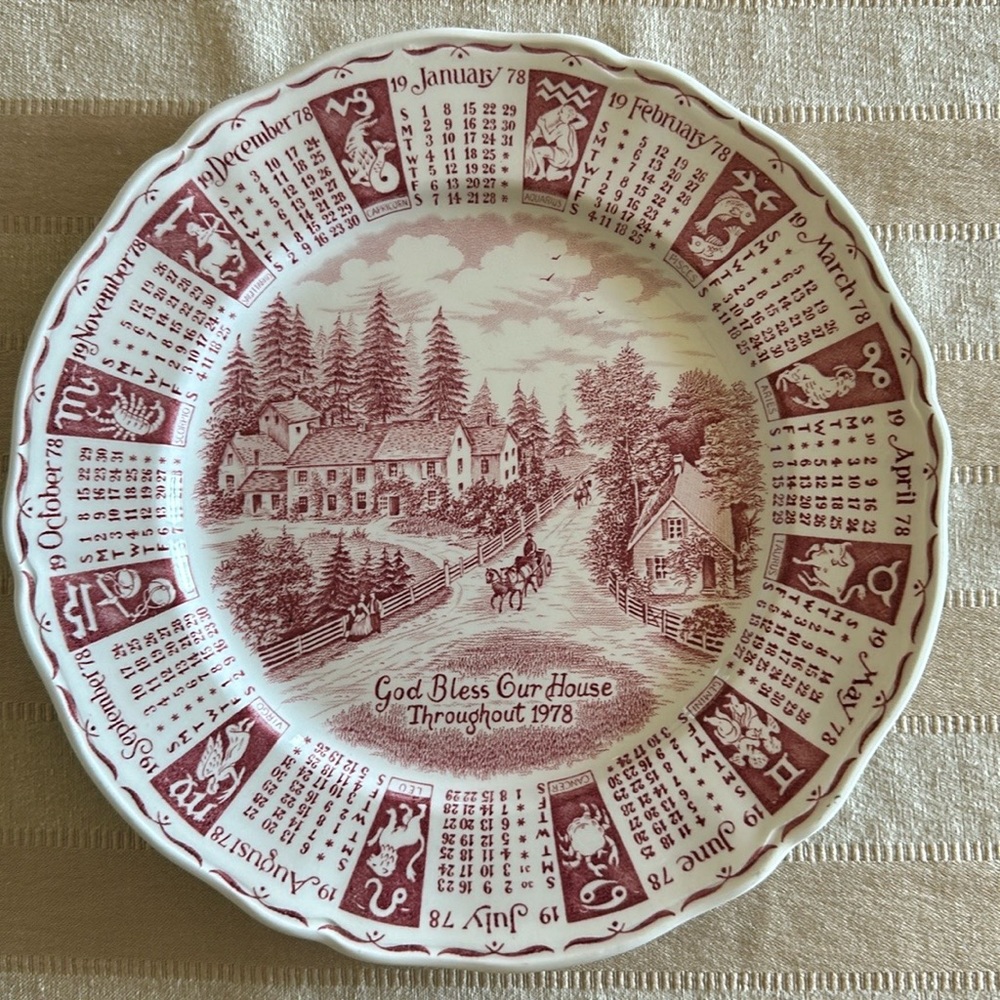 Alfred Meakin God Bless Our House Throughout 1978 Plate